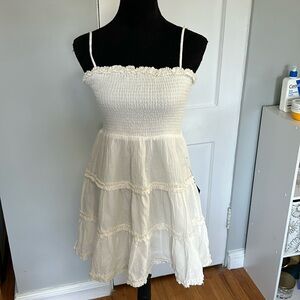 Lulus cream cotton lined dress. New
